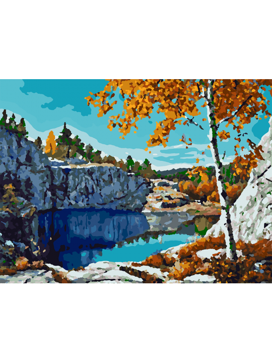 Картина по номерам без подрамника «Рускеала» 40x30 см