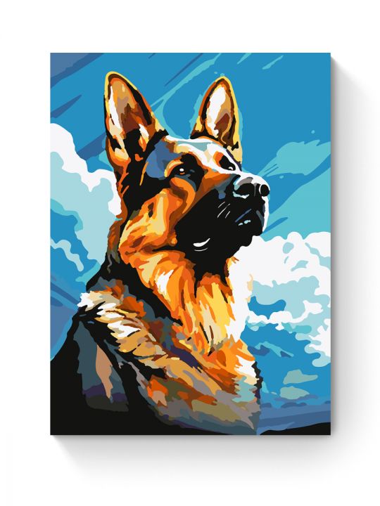 Картина по номерам на подрамнике «Овчарка» 40x30 см