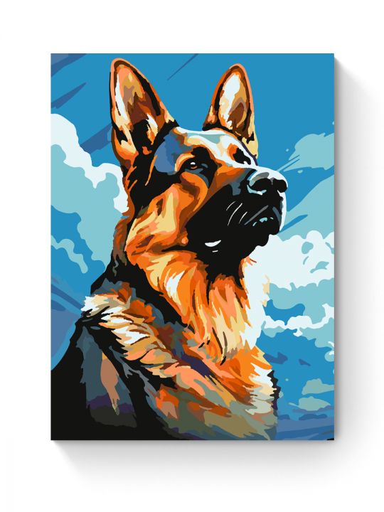 Картина по номерам на подрамнике «Овчарка» 50x40 см
