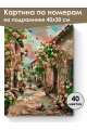 Картина по номерам на подрамнике «Улочка роз» 40x30 см
