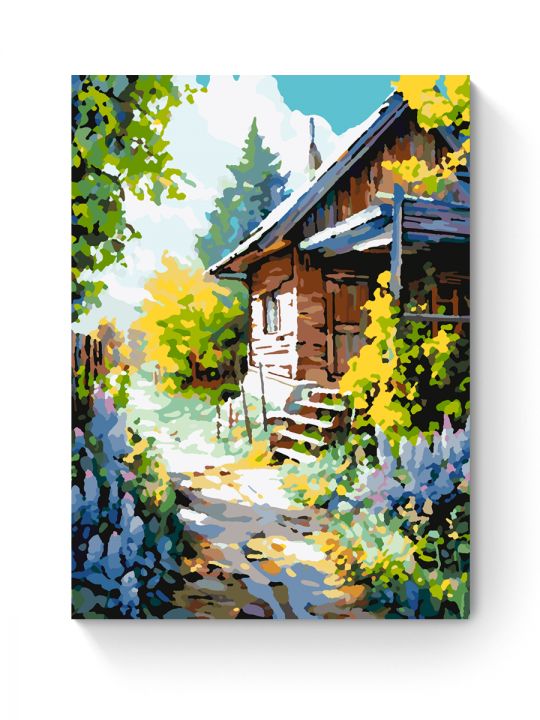 Картина по номерам на подрамнике «Дачный домик» 40x30 см