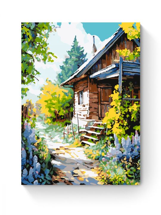 Картина по номерам на подрамнике «Дачный домик» 50x40 см