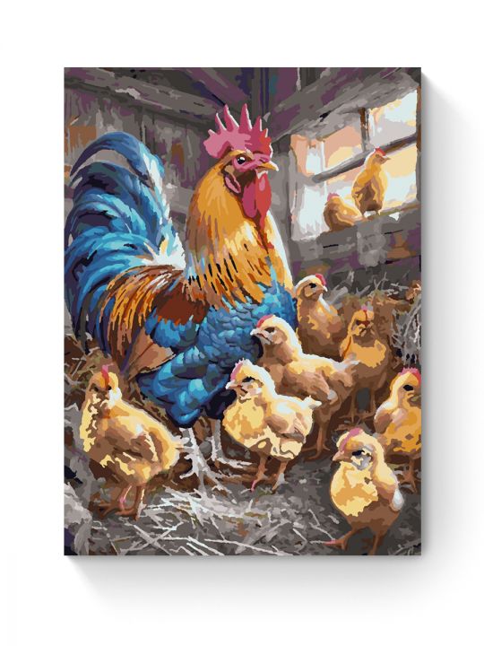 Картина по номерам на подрамнике «Петух» 35x25 см