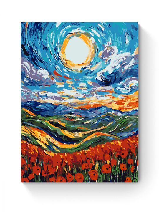 Картина по номерам на подрамнике «Маковое поле» 50x40 см