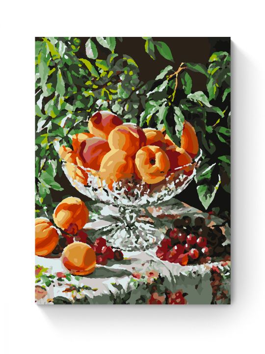 Картина по номерам на подрамнике «Персики» 40x30 см