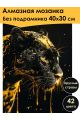 Алмазная мозаика без подрамника «Черное золото» 40x30 см, 42 цвета