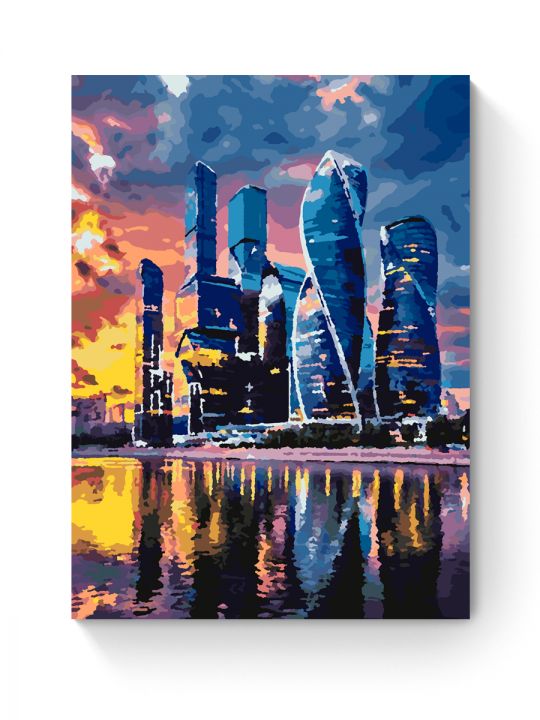 Картина по номерам на подрамнике «Мегаполис» 35x25 см