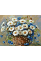 Картина по номерам без подрамника «Ромашки» 50x40 см