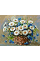 Картина по номерам без подрамника «Ромашки» 40x30 см