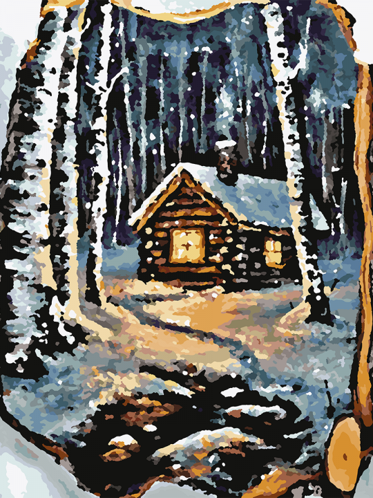 Картина по номерам без подрамника «Береста» 50x40 см