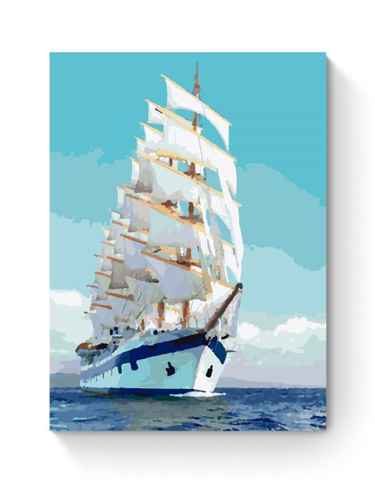 Картина по номерам на подрамнике «Парусник» 35x25 см