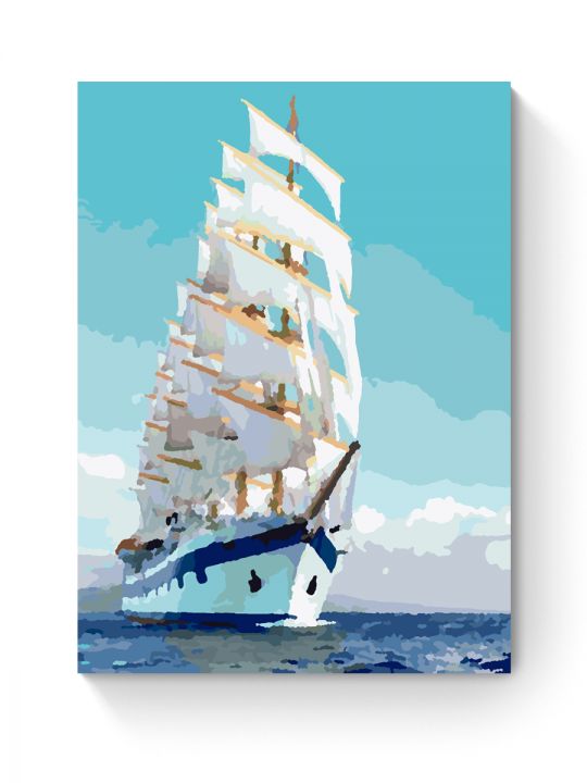 Картина по номерам на подрамнике «Парусник» 25x20 см