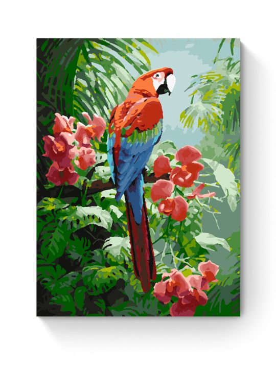 Картина по номерам на подрамнике «Попугаи ара» 40x30 см