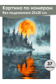 Картина по номерам без подрамника «Полнолуние» 25x20 см