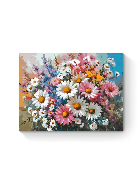 Картина по номерам на подрамнике «Ромашки» 35x25 см