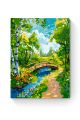 Картина по номерам на подрамнике «Летний мостик» 50x40 см