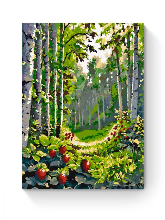 Картина по номерам на подрамнике «Земляничка» 50x40 см