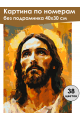 Картина по номерам без подрамника «Образ Иисуса» 40x30 см