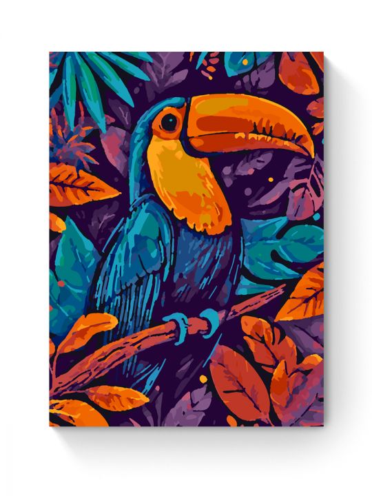 Картина по номерам на подрамнике «Птица Тукан» 40x30 см