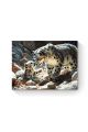 Картина по номерам на подрамнике «Снежные барсы» 50x40 см