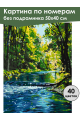 Картина по номерам без подрамника «Лесная река» 50x40 см