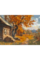 Картина по номерам без подрамника «Осень в селе» 40x30 см