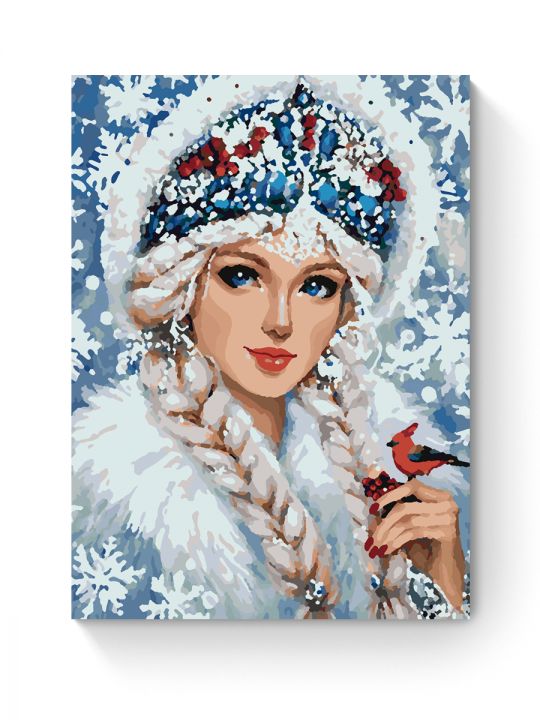 Картина по номерам на подрамнике «Снегурочка» 40x30 см