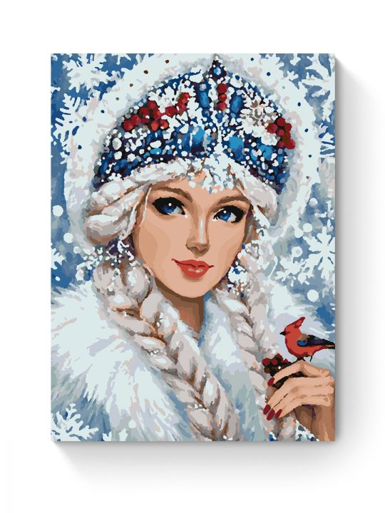 Картина по номерам на подрамнике «Снегурочка» 50x40 см