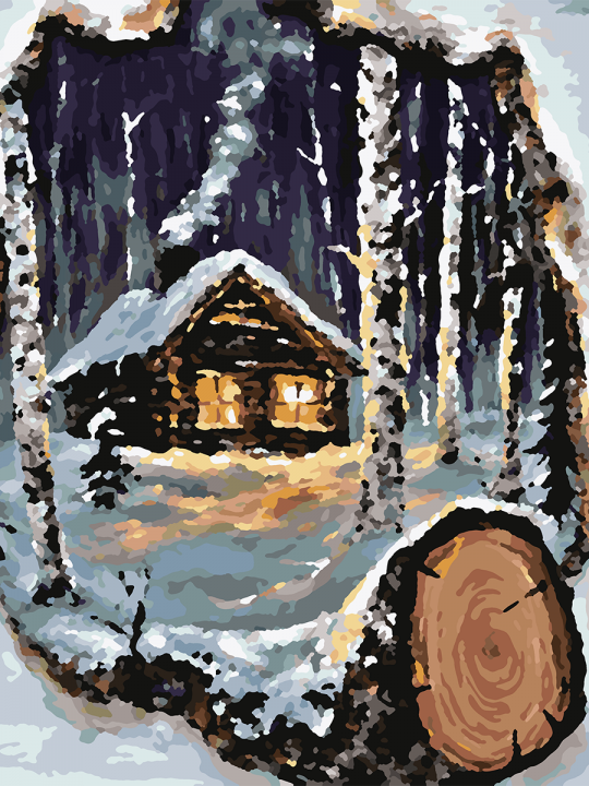 Картина по номерам без подрамника «Береста» 40x30 см