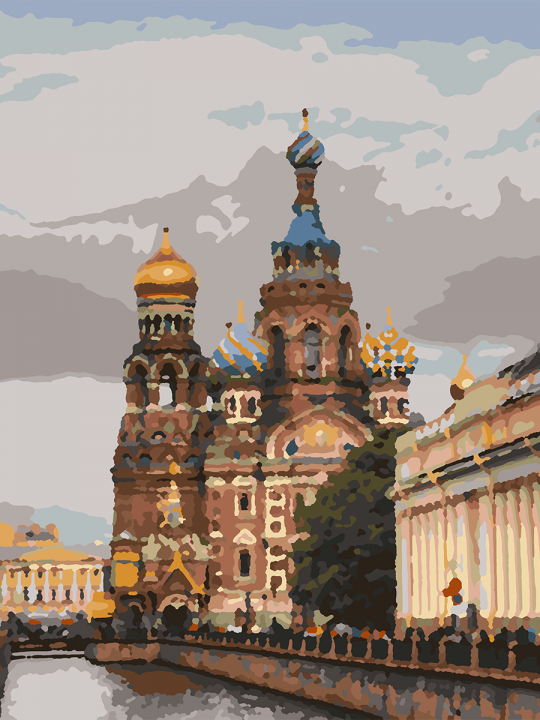 Картина по номерам без подрамника «Спас на Крови» 40x30 см Картина по номерам без подрамника «Спас на Крови» 40x30 см
