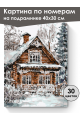 Картина по номерам на подрамнике «Зимний дом» 40x30 см