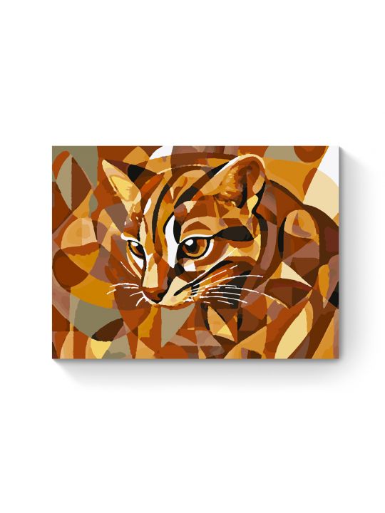 Картина по номерам на подрамнике «Оцелот кот» 40x30 см