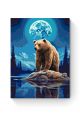 Картина по номерам на подрамнике «Мишка и луна» 50x40 см