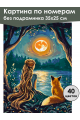 Картина по номерам без подрамника «Зов луны» 35x25 см