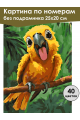 Картина по номерам без подрамника «Попугайчик» 25x20 см