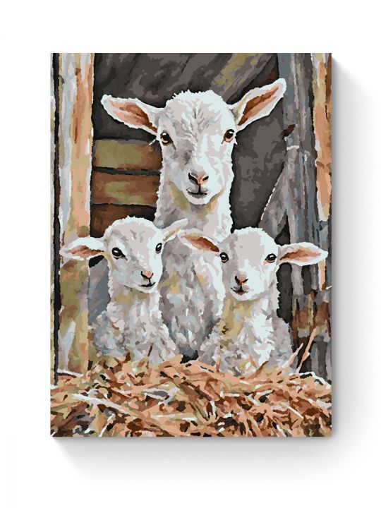 Картина по номерам на подрамнике «Козлята» 50x40 см