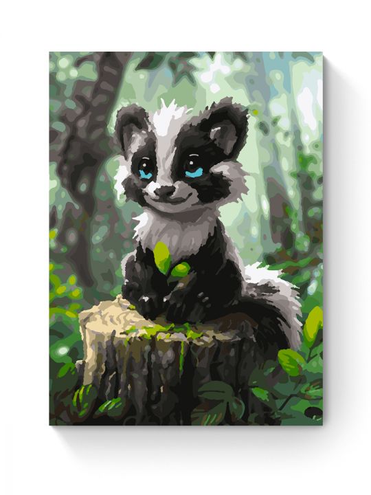 Картина по номерам на подрамнике «Малыш скунс» 40x30 см