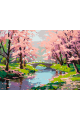 Картина по номерам без подрамника «Весенний сад» 40x30 см