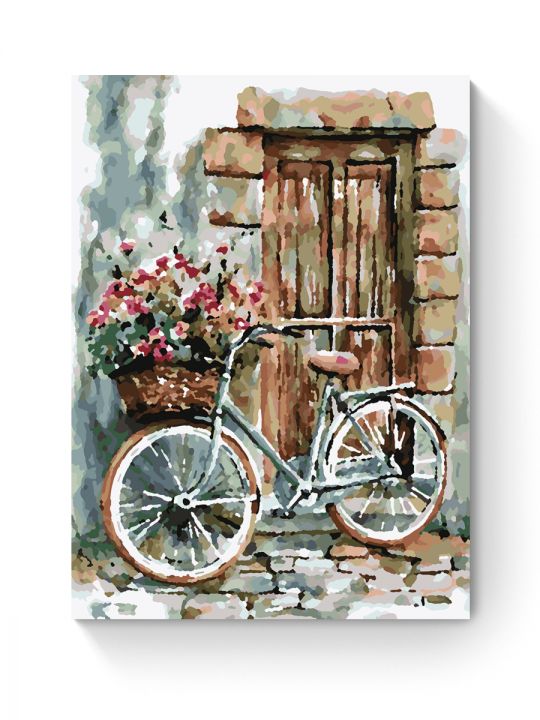 Картина по номерам на подрамнике «Велосипед» 40x30 см Картина по номерам на подрамнике «Велосипед» 40x30 см