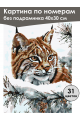 Картина по номерам без подрамника «Рысь зимой» 40x30 см