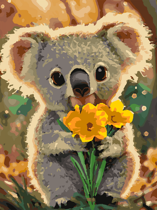 Картина по номерам без подрамника «Крошка-Коала» 40x30 см Картина по номерам без подрамника «Крошка-Коала» 40x30 см