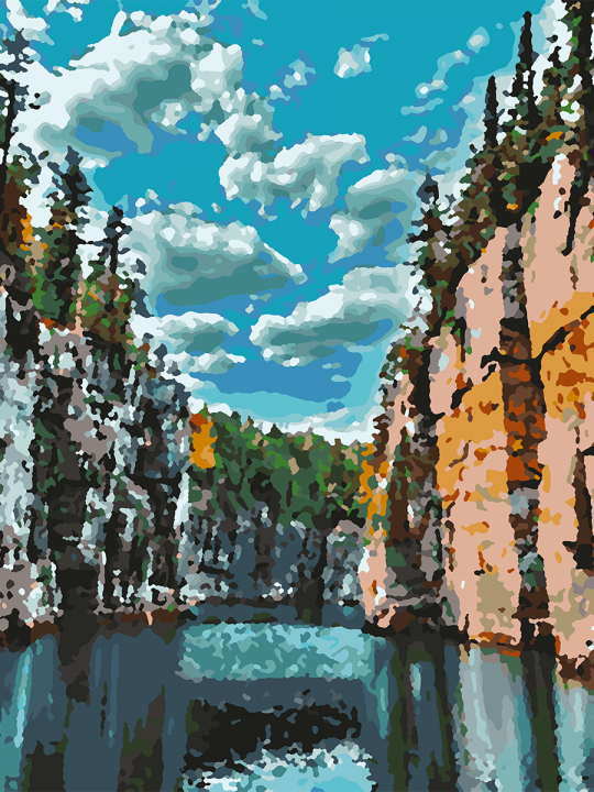 Картина по номерам без подрамника «Карелия» 40x30 см