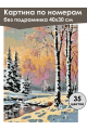 Картина по номерам без подрамника «Зимний закат» 40x30 см