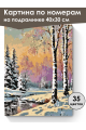 Картина по номерам на подрамнике «Зимний закат» 40x30 см