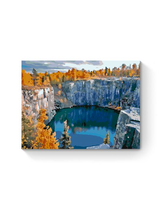 Картина по номерам на подрамнике «Карелия осень» 50x40 см