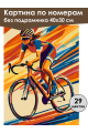Картина по номерам без подрамника «Велоспорт» 40x30 см
