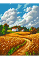 Картина по номерам без подрамника «Поля пшеницы» 40x30 см