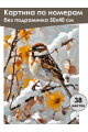 Картина по номерам без подрамника «Воробей» 50x40 см