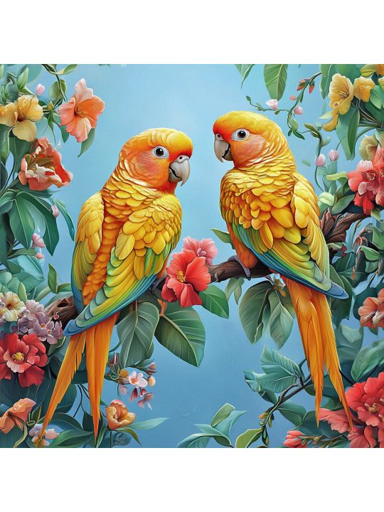Алмазная мозаика без подрамника «Верность» 40x40 см