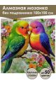 Алмазная мозаика без подрамника «Попугаи» 100x100 см